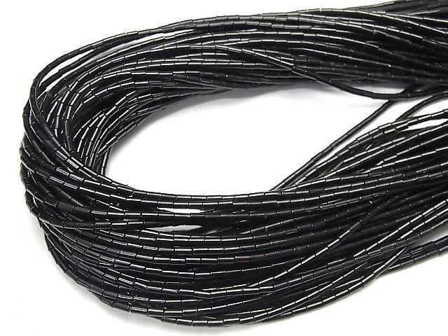 Onyx AAA- Tube 4x2x2mm 1 Strang Perlen (ca. 15 Zoll / 36 cm)