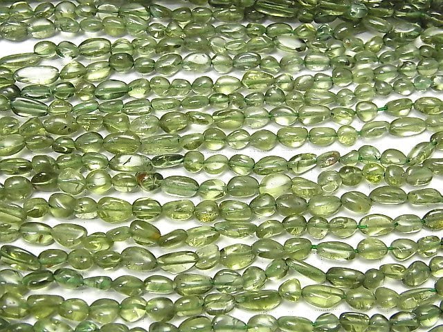 Grüner Apatit AA++ kleine Nugget Halbe oder 1Strang Perlen (ca. 15 Zoll / 37 cm)