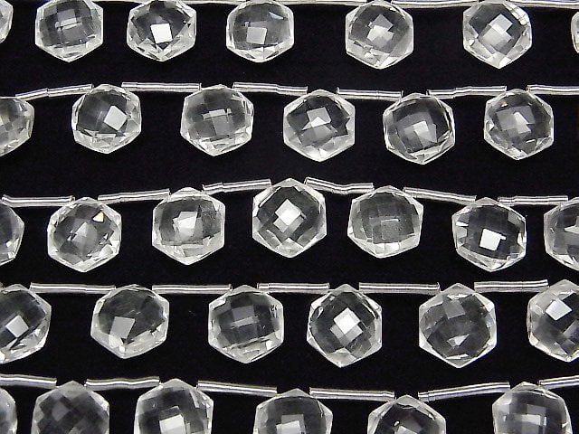 Hochwertiger Kristall AAA Sechseckschnitt 11x10mm 1Strang Perlen (8 Stück)