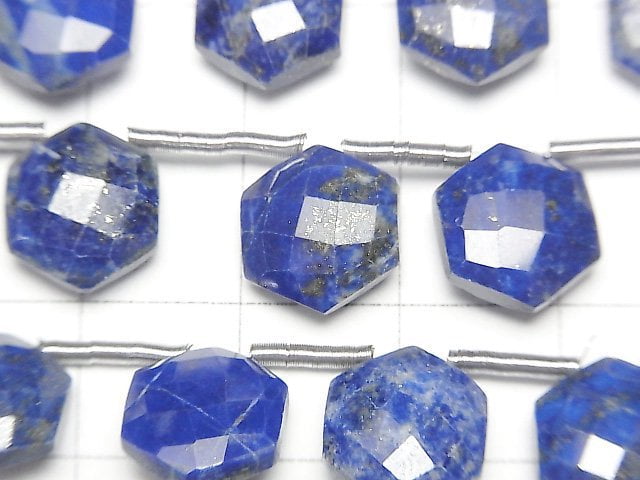 青金石 AA++ 六邊形切割 11x10公釐 1串 (8顆)