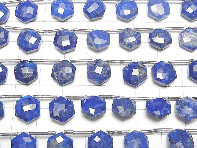 Lapis Lazuli AA++ Sechseckschliff 11x10mm 1 Strang Perlen (8 Stück)