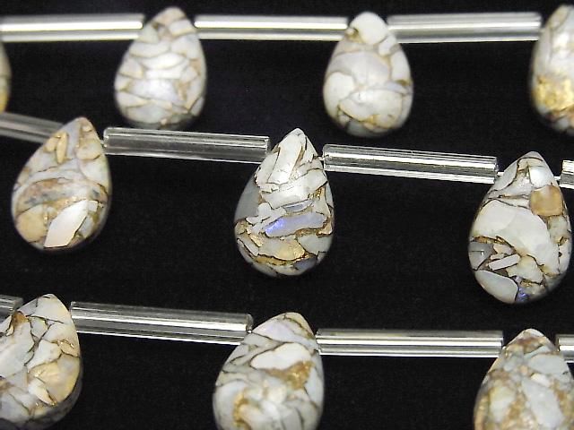 銅蛋白石 AAA 梨形(平滑)12x8mm 半串或 1 串珠子 (8 顆)