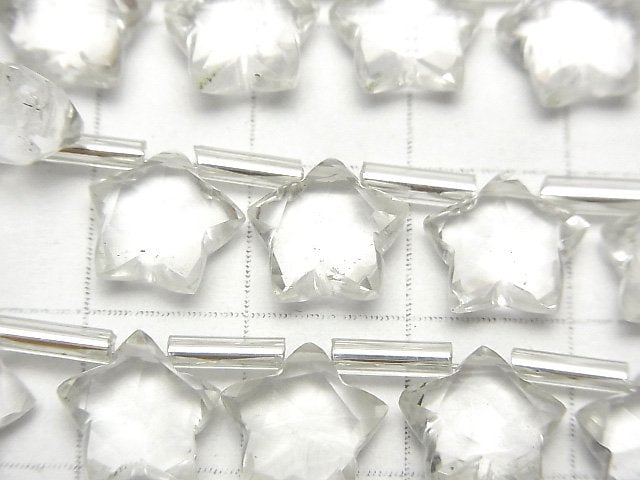 高品質水晶 AAA 切面星形 10x10mm 1串(9顆)