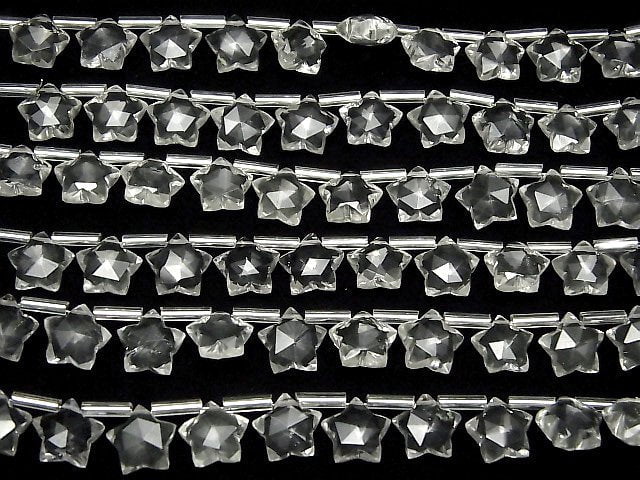 Hochwertiger Kristall AAA Facettierter Stern 10x10mm 1 Strang Perlen (9 Stück)