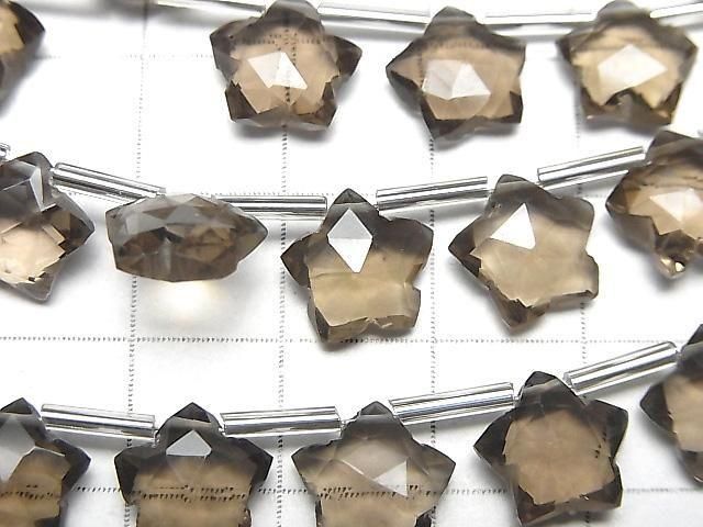 高品質茶晶 AAA 刻面星形 10x10mm 1串珠子(8顆)