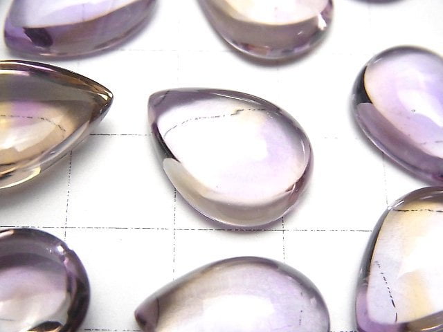 高品質紫黃晶 AAA 梨形凸圓面 18x13mm 1顆