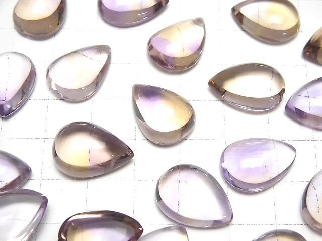 Hochwertiger Ametrin AAA Tropfenform Cabochon 18x13mm 1 Stück