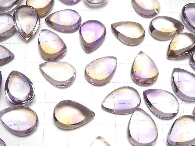 Hochwertiger Ametrin AAA Tropfenform Cabochon 18x13mm 1 Stück