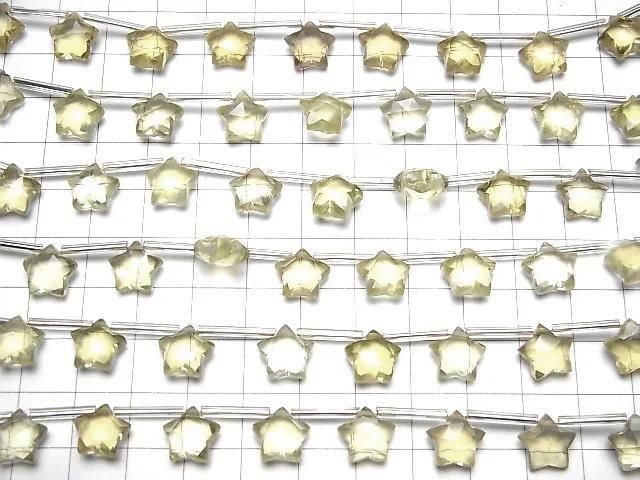 高品質檸檬石英 AAA 刻面星形 10x10 毫米 1 串珠(8 顆)
