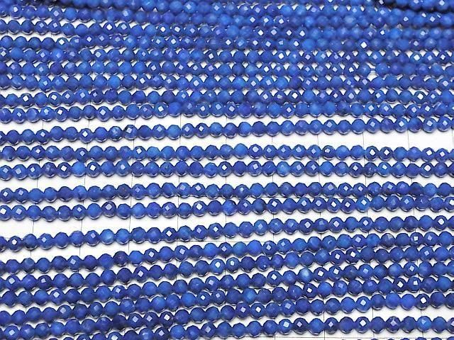 Hochwertig! Lapislazuli AAA- Facettiert Rund 3mm halb oder 1 Strang Perlen (ca. 15 Zoll / 37 cm)