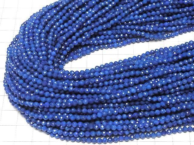 Hochwertig! Lapislazuli AAA- Facettiert Rund 3mm halb oder 1 Strang Perlen (ca. 15 Zoll / 37 cm)