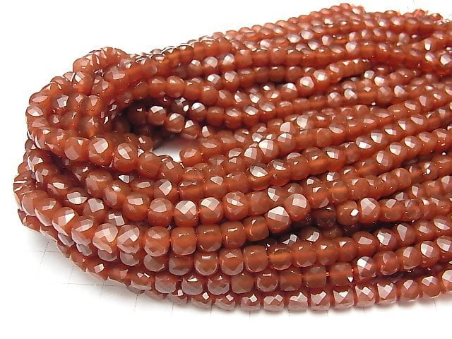 Hochwertig! Rote Achat AAA Würfelform 6x6x6mm halber oder 1 Strang Perlen (ca. 15 Zoll / 37 cm)