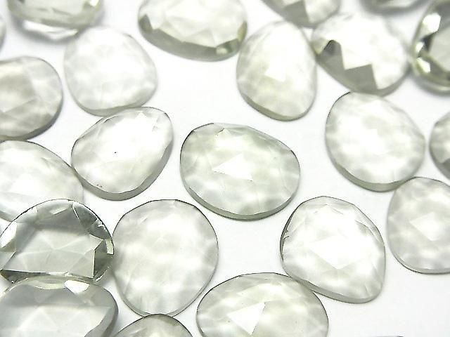 高品質綠紫水晶 AAA 級梨形單面玫瑰切割裸石 5 顆