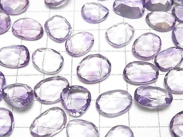 高品質 AAA 紫水晶 自由形單面玫瑰切割裸石 5顆