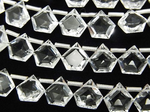 高品質水晶 AAA 五角形刻面 8x8mm 1 串 (8 顆)