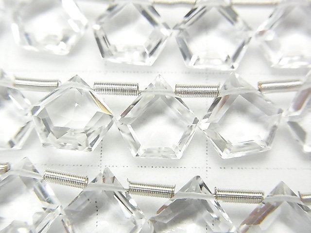 高品質水晶 AAA 五角形刻面 8x8mm 1 串 (8 顆)