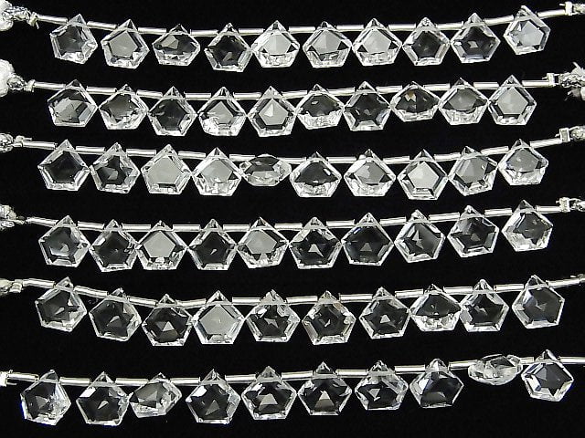 Hochwertiger Kristall AAA Pentagon Facettiert 8x8mm 1Strang Perlen (8Stück)