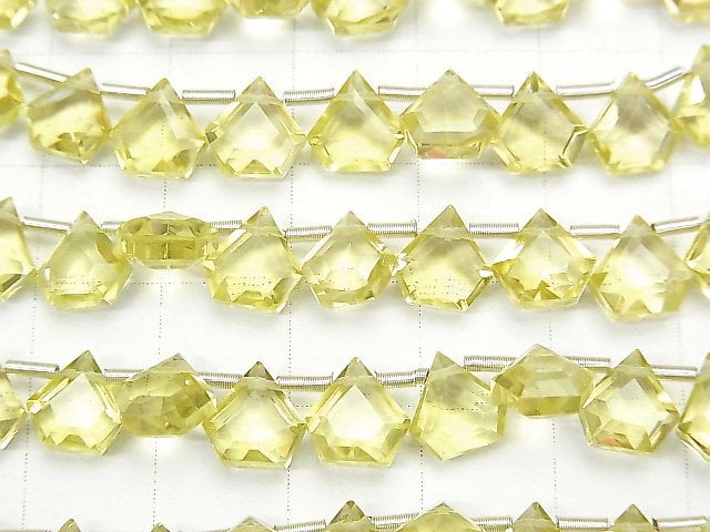 Hochwertiger Zitronenquarz AAA Pentagon Facettiert 7.5x7.5mm 1Strang Perlen (8Stück)
