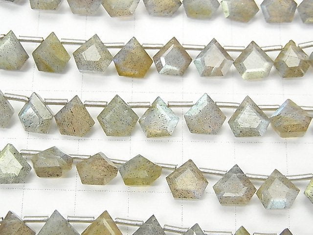Hochwertiger Labradorit AAA Pentagon Facettiert 7.5x7.5mm 1Strang Perlen (8Stück)