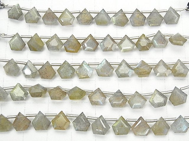 Hochwertiger Labradorit AAA Pentagon Facettiert 7.5x7.5mm 1Strang Perlen (8Stück)