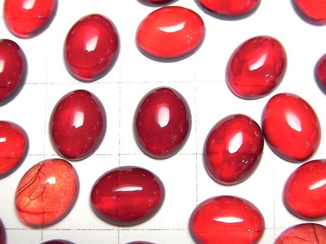 紅色琥珀橢圓蛋面 10x8mm 3顆
