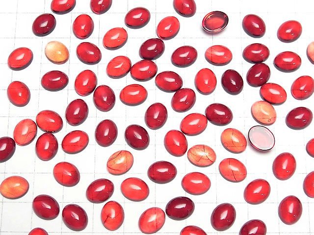 Roter Bernstein ovaler Cabochon 10x8mm 3 Stück