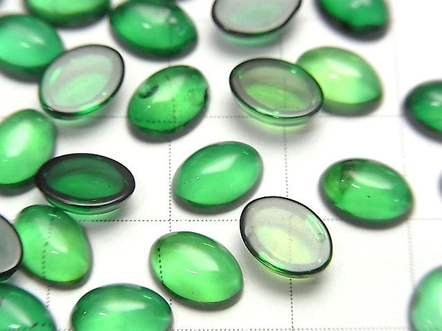 綠色琥珀橢圓形蛋面 8x6mm 5顆