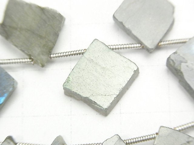 High Quality Labradorite AA++ Slice Nugget 1strand beads (aprx.7inch/17cm)