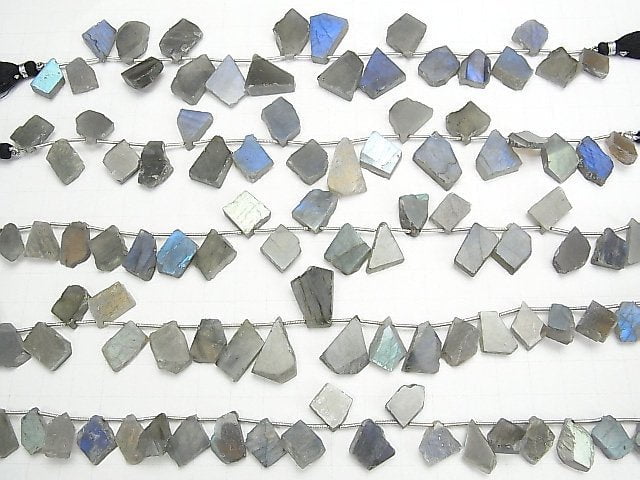 High Quality Labradorite AA++ Slice Nugget 1strand beads (aprx.7inch/17cm)