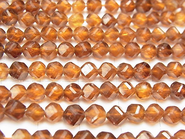 高品質鐵鈣鋁榴石 AAA 骰子形 4.5x4.5x4.5mm 1串珠子(約15英吋/36公分)