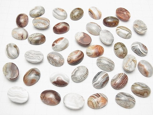 Mexikanischer Achat Oval Cabochon 18x13mm 2 Stück