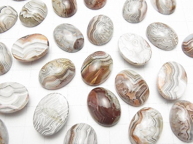 Mexikanischer Achat Oval Cabochon 20x15mm 2 Stück