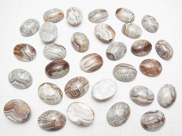 Mexikanischer Achat Oval Cabochon 20x15mm 2 Stück