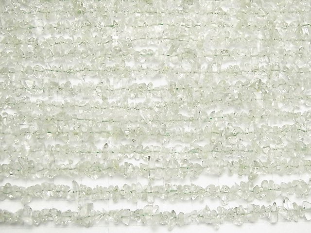Hochwertiger Grüner Amethyst AAA-Chips (Kleine Nuggets) 1 Strang Perlen (ca. 33 Zoll / 82 cm)