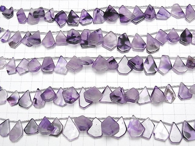 Trapiche Amethyst Rohschnitt facettierte 1Strang Perlen (ca. 18 cm)