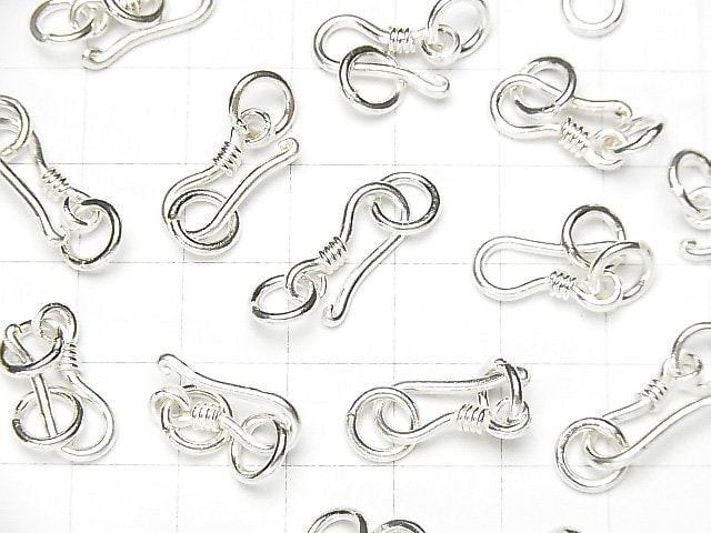 Silver925 Jump Ring with U Hook, White Silver, 1pc