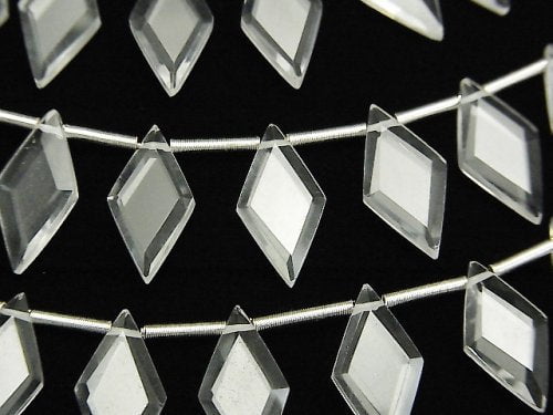 Crystal Quartz, Diamond Gemstone Beads
