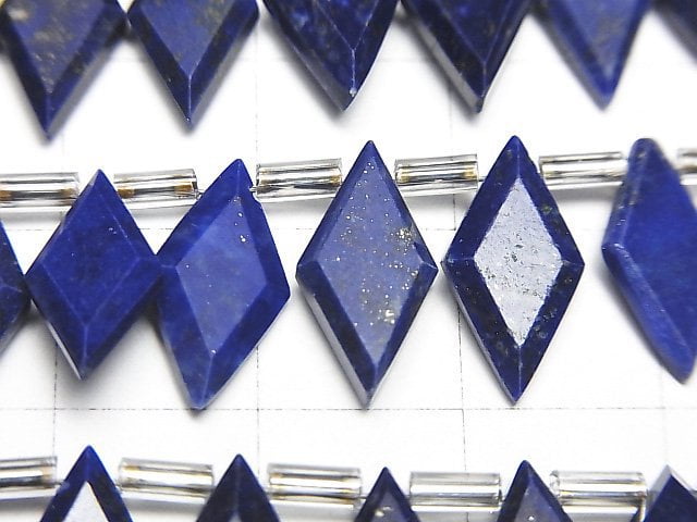 青金石 AA++ 鑽石形 14x7mm 半串或一串 (18顆)