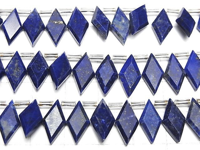 Lapislazuli AA++ Diamantform 14x7mm halb oder 1strang Perlen (18 Stück)