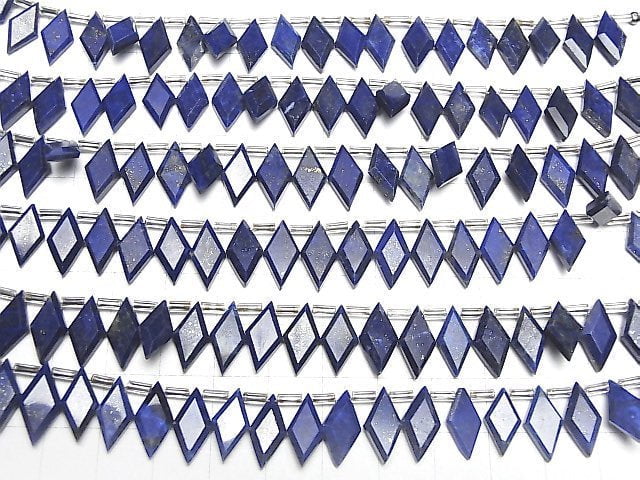 Lapislazuli AA++ Diamantform 14x7mm halb oder 1strang Perlen (18 Stück)