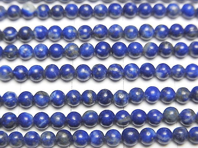 青金石 AA+ 圓珠 3毫米 1串(約15英吋/38公分)
