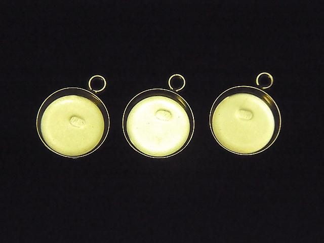 Silver 925 bezel charms, 8mm and 10mm in diameter, 2mm deep, 18KGP finish, 2 pieces.