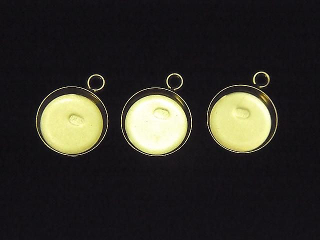 Estampes serties en Argent 925, 8mm et 10mm de diamètre, 2mm de profondeur, finition plaqué Or 18 carats, 2 pièces.