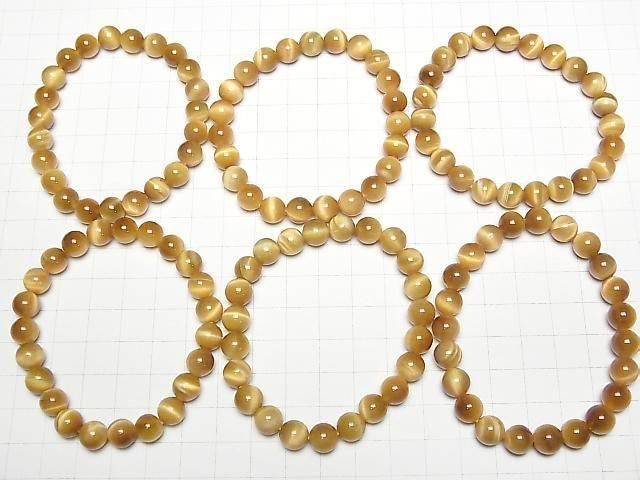 Goldener Tigerauge AAA Runde 8mm Armband