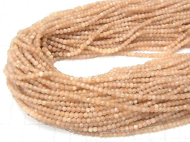 Hochwertig! Orange Mondstein AA++ Würfelform 2x2x2mm 1Strang Perlen (ca. 15 Zoll / 37 cm)