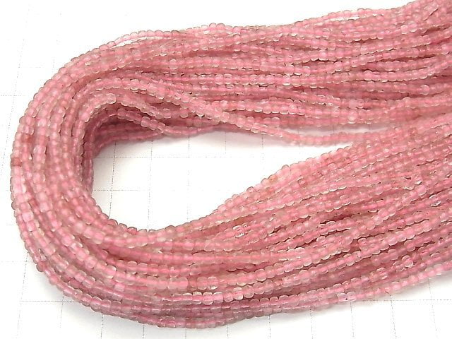 Hochwertig! Rosa Epidot AAA- Würfelform 2x2x2mm 1Strang Perlen (ca. 15 Zoll / 37 cm)