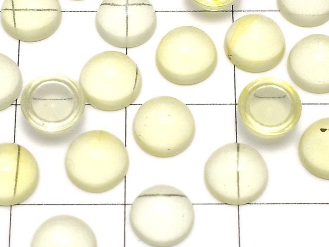 黃色圓形蛋面琥珀 6x6mm 10顆