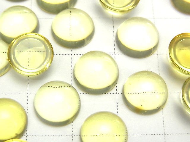 黃色琥珀圓形蛋面 10x10毫米 2顆