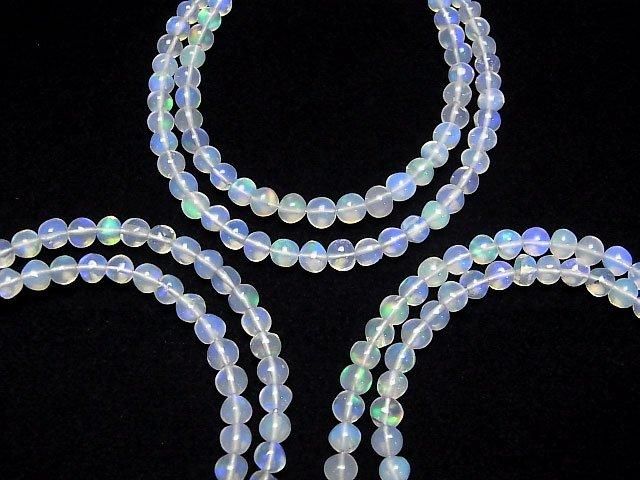 Hochwertig Äthiopischer Opal AAA Halb Rund 4-4,5mm Armband