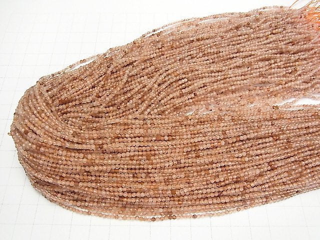 Hochwertig! Kupfer-Rutilquarz AA++ Facettiert Rund 2mm 1Strang Perlen (ca. 15 Zoll / 37 cm)
